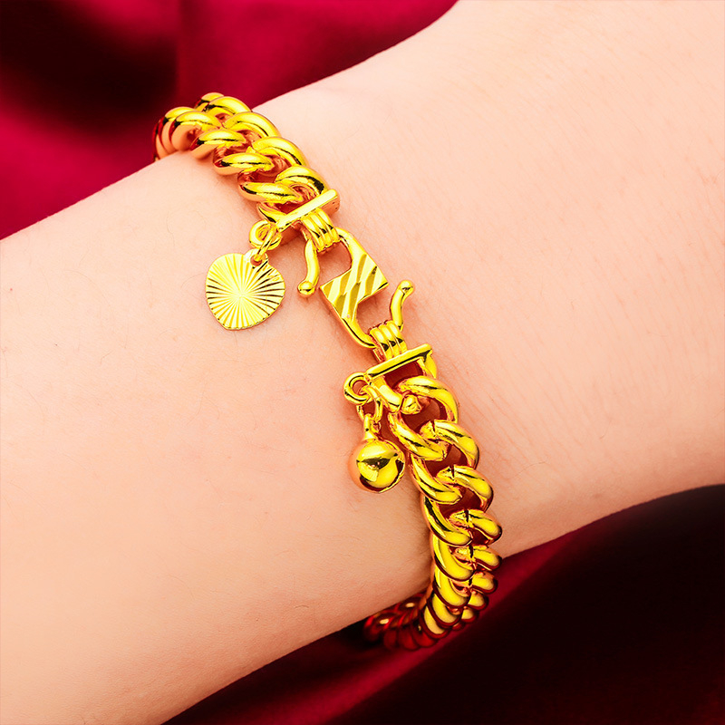 Brățară geometrică din alamă pentru bărbați, placare electrolitică, design original