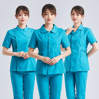 Halat medical pentru femei, din bumbac, evacuare umezeală, mâneci lungi, vară 2021, pentru uz medical/halat alb