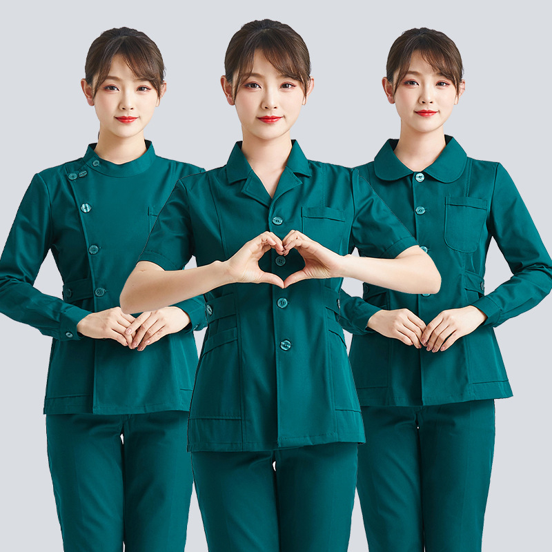 Halat medical pentru femei, din bumbac, evacuare umezeală, mâneci lungi, vară 2021, pentru uz medical/halat alb