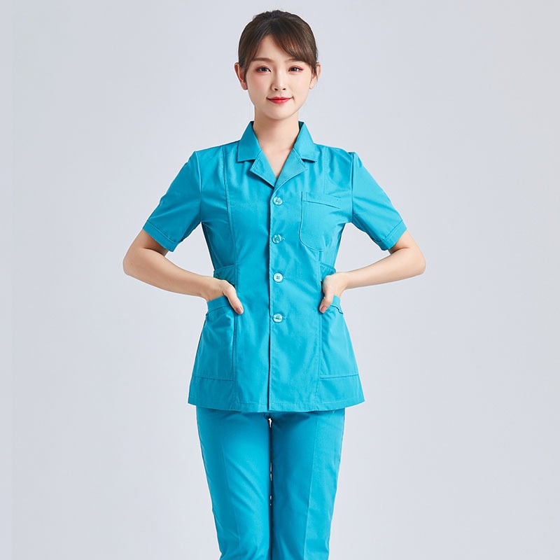 Halat medical pentru femei, din bumbac, evacuare umezeală, mâneci lungi, vară 2021, pentru uz medical/halat alb