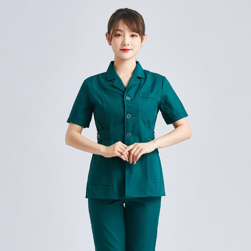 Halat medical pentru femei, din bumbac, evacuare umezeală, mâneci lungi, vară 2021, pentru uz medical/halat alb