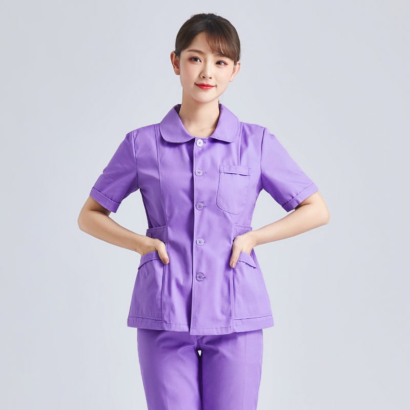 Halat medical pentru femei, din bumbac, evacuare umezeală, mâneci lungi, vară 2021, pentru uz medical/halat alb