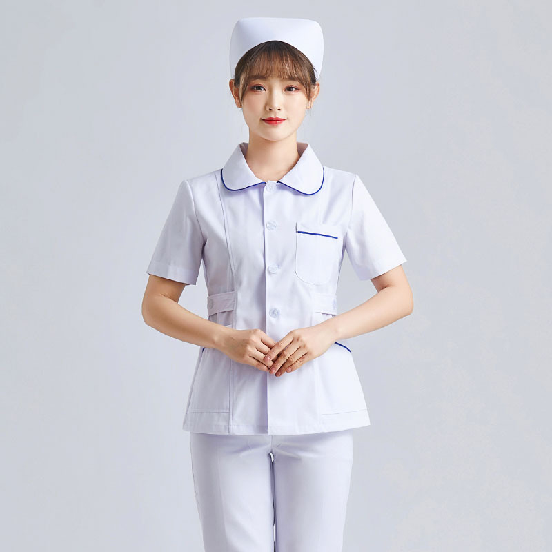 Halat medical pentru femei, din bumbac, evacuare umezeală, mâneci lungi, vară 2021, pentru uz medical/halat alb