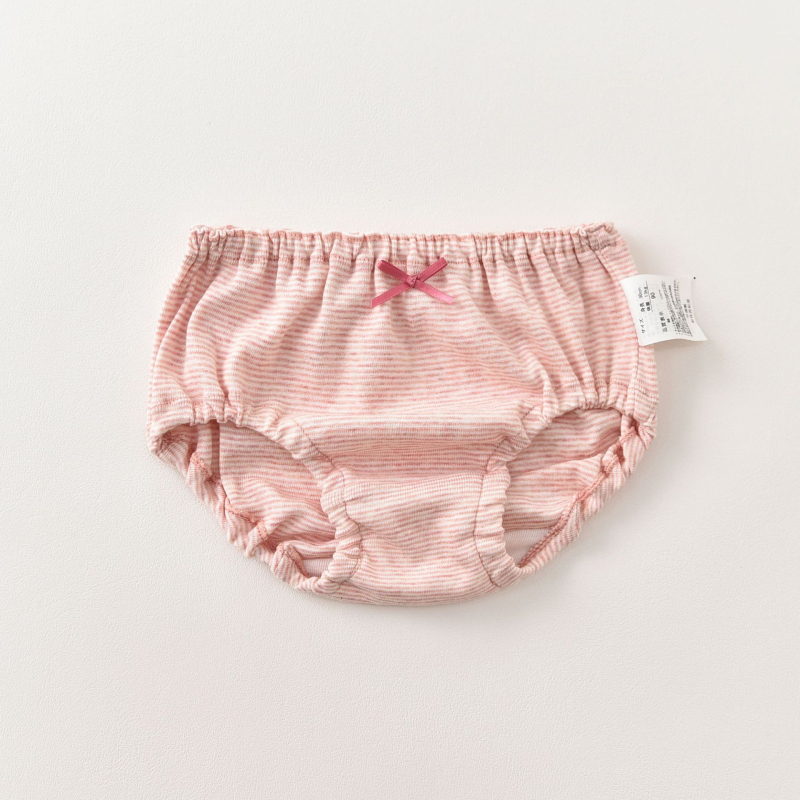 Chiloți pentru fete, 100% bumbac tricotat, respirabili și absorbante ale transpirației, pachet de trei, pentru copii 3–8 ani