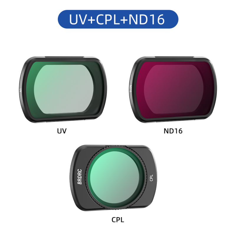 BRDRC Set filtra za DJI Osmo Pocket 3 — ND filter, UV filter i CPL polarizacijski filter
