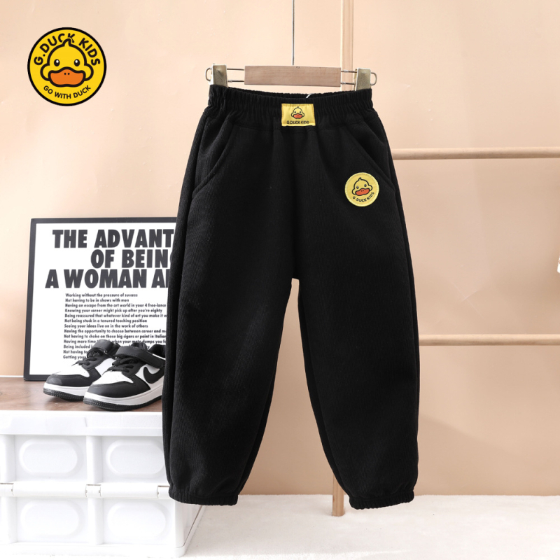 Gyermekeknek készült casual sport nadrág fiúknak, gyapjú anyag, alacsony derék, 3–8 évesek, tavasz–ősz és tél