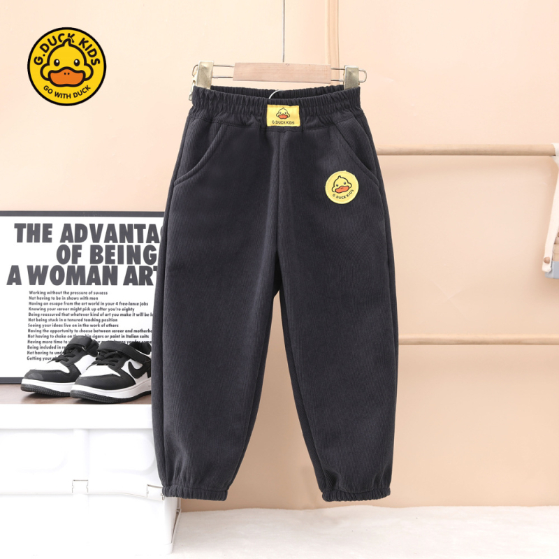 Gyermekeknek készült casual sport nadrág fiúknak, gyapjú anyag, alacsony derék, 3–8 évesek, tavasz–ősz és tél