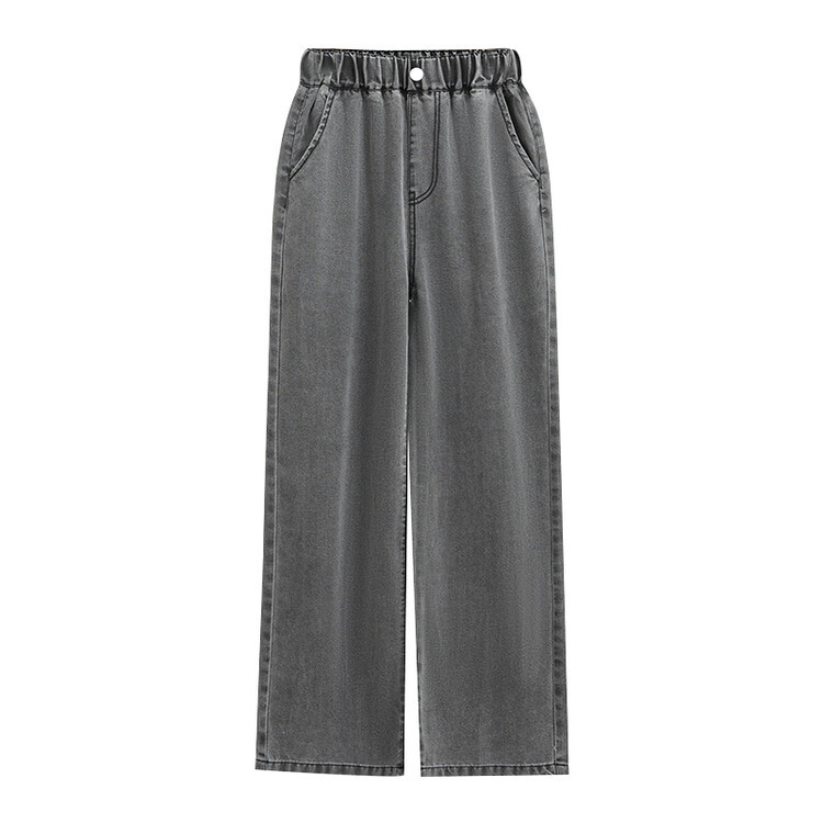 Dječje traperice, korejskog stila, denim, 90% pamuk, srednji struk, elastični pojas