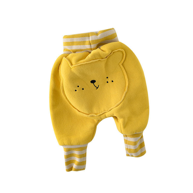 Koreai stílusú uniszex téli gyerek nadrág, 85% pamut, magas derekú, rugalmas övvel