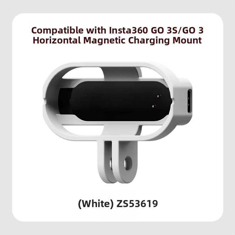 Magnetický nabíjací rám s ochranným krytom pre Insta360 GO3/GO3S, podpora horizontálneho aj vertikálneho snímania, PC plast; balenie obsahuje adaptér box