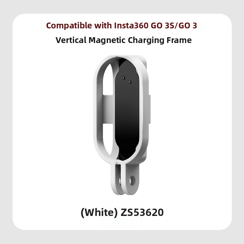 Magnetický nabíjací rám s ochranným krytom pre Insta360 GO3/GO3S, podpora horizontálneho aj vertikálneho snímania, PC plast; balenie obsahuje adaptér box