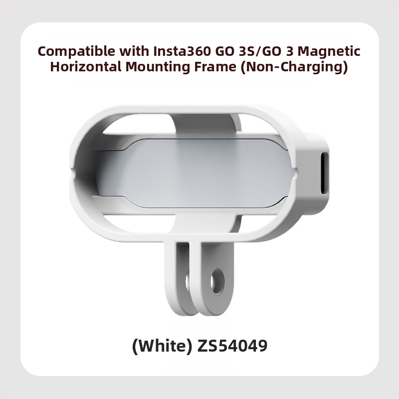 Magnetický nabíjací rám s ochranným krytom pre Insta360 GO3/GO3S, podpora horizontálneho aj vertikálneho snímania, PC plast; balenie obsahuje adaptér box