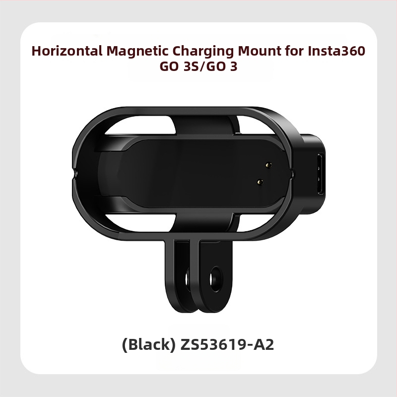 Magnetický nabíjací rám s ochranným krytom pre Insta360 GO3/GO3S, podpora horizontálneho aj vertikálneho snímania, PC plast; balenie obsahuje adaptér box