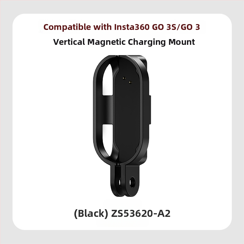 Magnetický nabíjací rám s ochranným krytom pre Insta360 GO3/GO3S, podpora horizontálneho aj vertikálneho snímania, PC plast; balenie obsahuje adaptér box