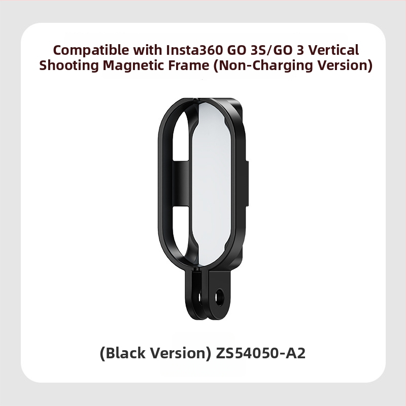 Magnetický nabíjací rám s ochranným krytom pre Insta360 GO3/GO3S, podpora horizontálneho aj vertikálneho snímania, PC plast; balenie obsahuje adaptér box