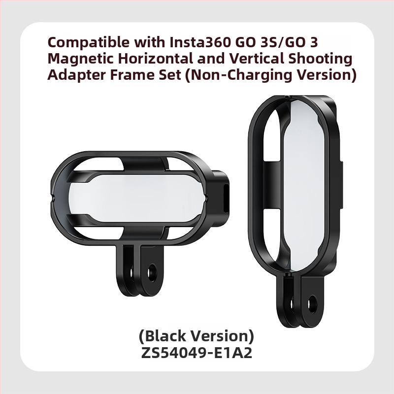 Magnetický nabíjací rám s ochranným krytom pre Insta360 GO3/GO3S, podpora horizontálneho aj vertikálneho snímania, PC plast; balenie obsahuje adaptér box