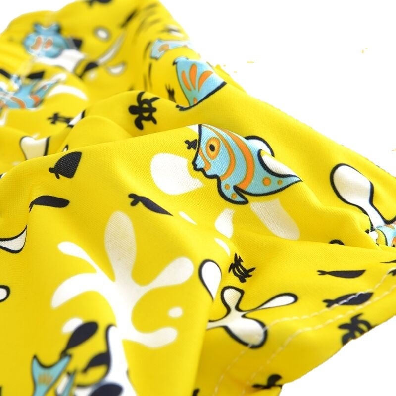 Детски плувки с принт, унисекс, полиестер със спандекс, стил бриф