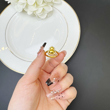 Állítható rézötvözet gyűrű elektroplatinált bevonattal, vintage művészi ékszer nőknek, tök motívummal és gyémánt díszítéssel