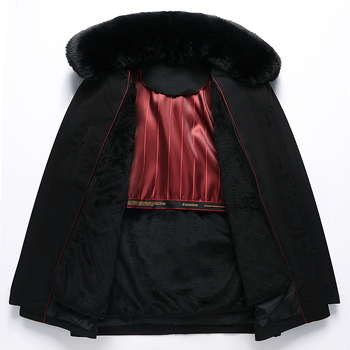 Férfi téli kabát poliészter töltettel és béléssel, cipzáras zárás, levehető bélés, középhosszú