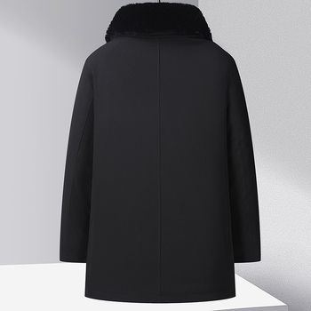 Férfi téli kabát poliészter töltettel és béléssel, cipzáras zárás, levehető bélés, középhosszú