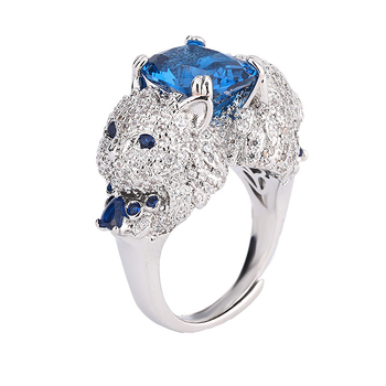 Réz alapú geometrikus minimalist gyűrű gyémánt berakással nőknek