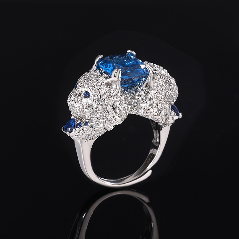 Réz alapú geometrikus minimalist gyűrű gyémánt berakással nőknek