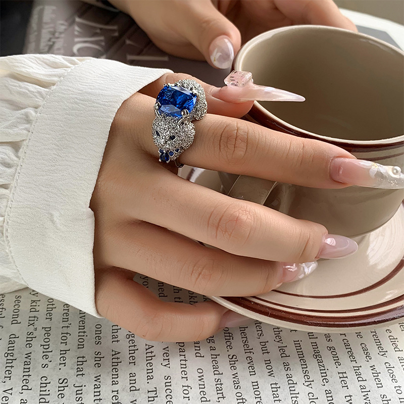 Réz alapú geometrikus minimalist gyűrű gyémánt berakással nőknek