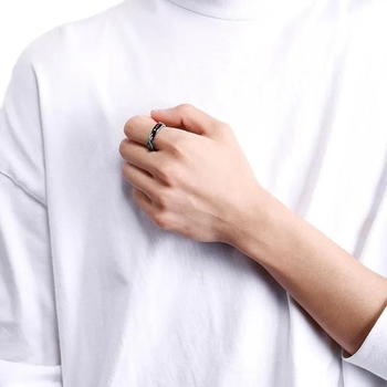 Hatsune Miku gyűrű, 2D anime Mobius hurkos dizájn, 925 sterling ezüstből, patinás felület, elegáns stílus, 2025 tavaszi megjelenés