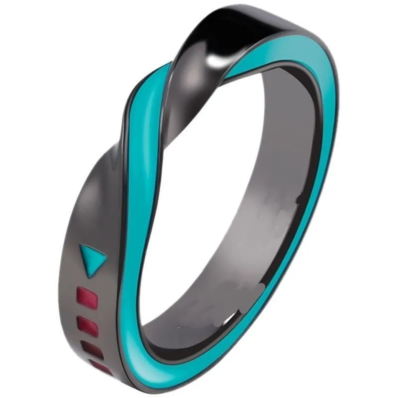 Hatsune Miku gyűrű, 2D anime Mobius hurkos dizájn, 925 sterling ezüstből, patinás felület, elegáns stílus, 2025 tavaszi megjelenés