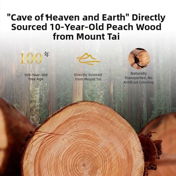 Unisex narukvica od drveta breskve Taishan, stoljetno drvo, ručna izrada, moderni minimalistički stil, blagoslovne perle