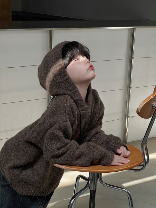 Pulover tricotat pentru copii, stil coreean, gros, cu atingere moale și spălare enzimatică, țesătură poliester cu 15% acrilic, pentru iarnă și toamnă