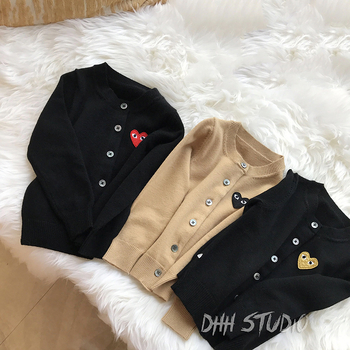 Cardigan pentru copii în stil japonez, mâneci lungi, cu nasturi pe un singur rând, tricot din lână, 20% lână, pentru copii între 1 și 3 ani