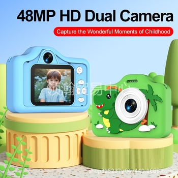 Ac02 Παιδική διπλής κάμερας μικρή ψηφιακή κάμερα με 2.0 ιντσών LCD, TF κάρτα, 4800–9600 pixel, ABS+TPU σώμα, διάρκεια μπαταρίας 1–3 ημέρες