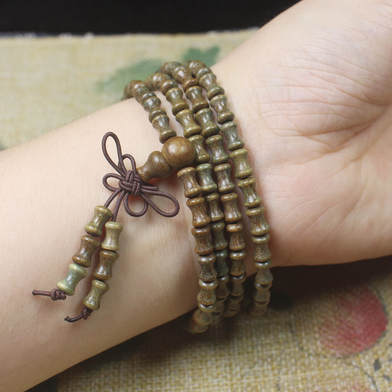 Fából készült Buddha gyöngyös karkötő, uniszex, vallási/totem stílus, 2025 nyári bemutató, kis sorozat