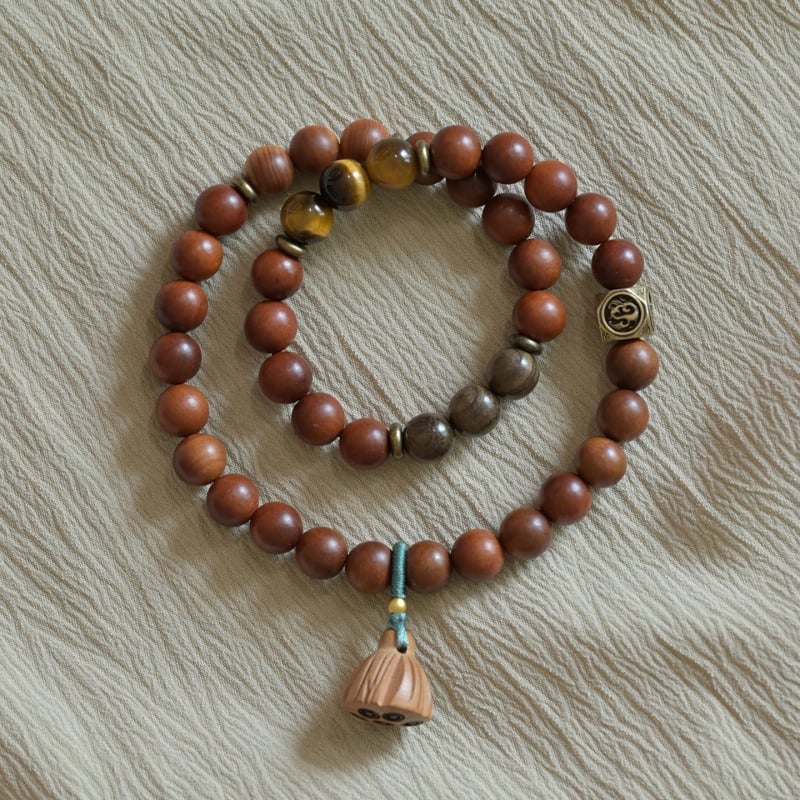 Fából készült karkötő, kézzel készített, uniszex, geometriai forma, természetes stílus