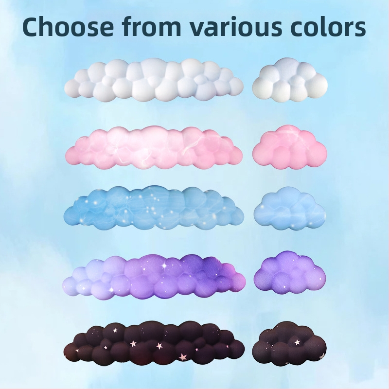 Rokas plaukstas atbalsta spilventiņš birojam, silikona, ūdensizturīgs, debesu iedvesots modelis, 330 g