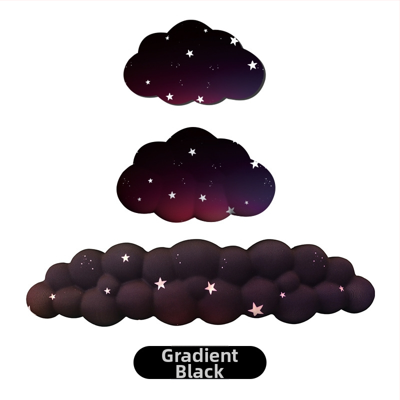 Rokas plaukstas atbalsta spilventiņš birojam, silikona, ūdensizturīgs, debesu iedvesots modelis, 330 g