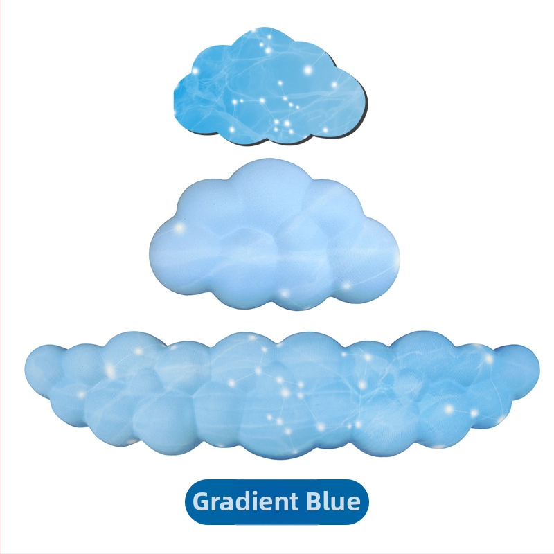 Rokas plaukstas atbalsta spilventiņš birojam, silikona, ūdensizturīgs, debesu iedvesots modelis, 330 g