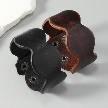 Bőrkarkötő, kézzel készített, uniszex, geometriai dizájn