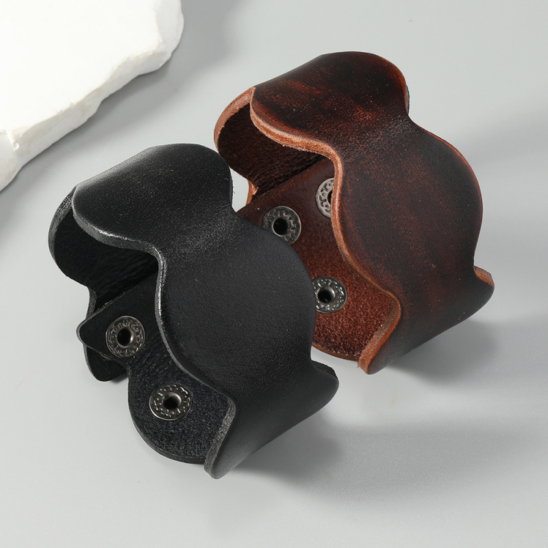 Bőrkarkötő, kézzel készített, uniszex, geometriai dizájn