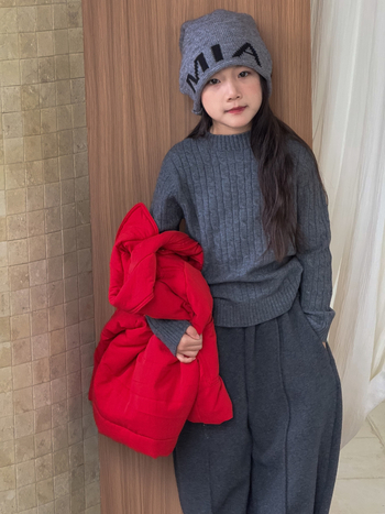 Gyerekeknek szóló gyapjú pulóverdzseki, uniszex, koreai kötés, kerek nyakú, finom gyapjú, téli 2025 kiadás