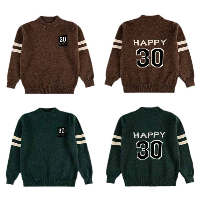 Fiúknak szóló kötött pulóver, K-stílus, 85% gyapjú, 8 évesnél idősebbeknek, téli–tavaszi–őszre.