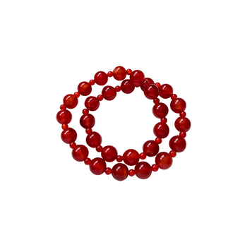 Agát gyöngyös karkötő, két rétegű kivitel, Ruibao, nőknek, geometriai dizájn