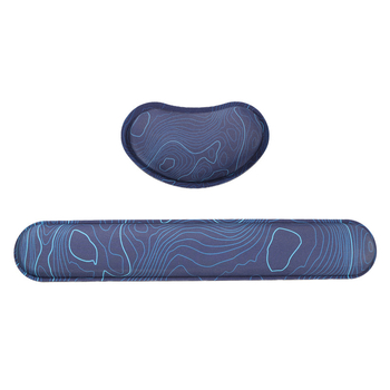 Dvostruki set podloge za zglob i tipkovnicu, mekana pjena, gaming stil, dimenzije 135x80x25 mm i 420x70x20 mm
