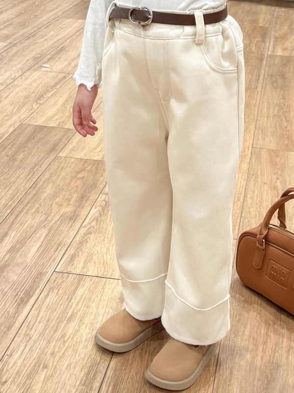 Σετ πλεκτών ρούχων για κορίτσια: Korean στυλ, ζακέτα με φερμουάρ και παντελόνια με φλίς εσωτερική επένδυση για φθινόπωρο