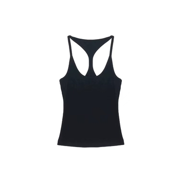 I-formájú top a melltartó fedéséért, pamut-elasztán keverék, mikroelasztikus, nem levehető vállpántok, normál hossz