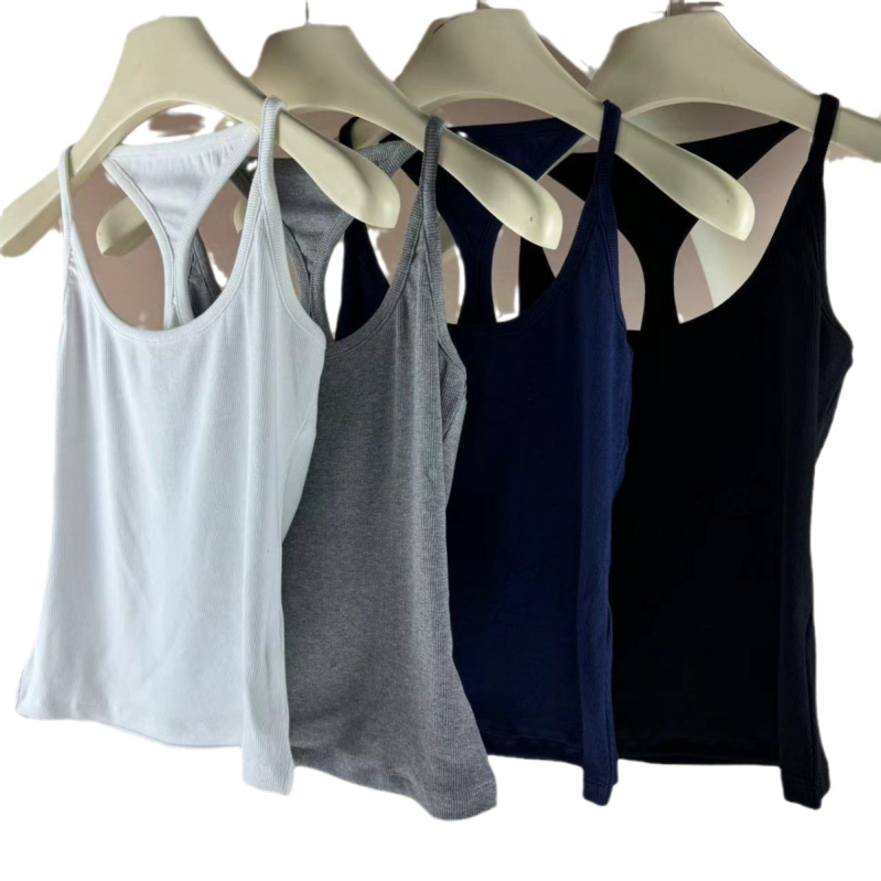 I-formájú top a melltartó fedéséért, pamut-elasztán keverék, mikroelasztikus, nem levehető vállpántok, normál hossz