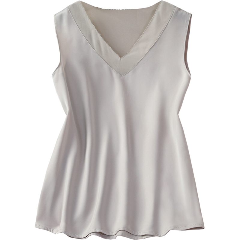 Top din satin pentru femei — stil pulover, tub drept, fără bretele, model Solid, poliester 95%+