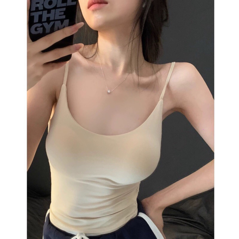 Maieu cupe pentru sân și sutien integrat, croială lejeră din spandex cu căptușeală interioară, potrivit ca strat de bază sau strat exterior