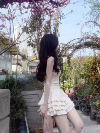 Camisolă dantelată cu fundă, stil cu bretele, lungime scurtă, versiune Regular, poliester (conținut 90–95%)